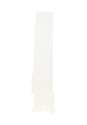 Fabiana Filippi fringed knit scarf - White