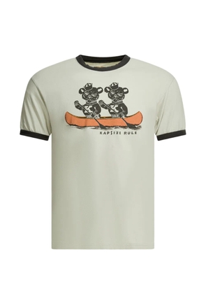 KAPITAL graphic ringer T-shirt - Neutrals