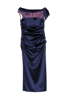 Talbot Runhof draped satin dress - Blue