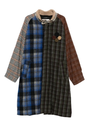 Song For The Mute patchwork-panelled coat - Neutrals