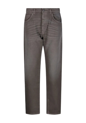 AMISH logo-patch jeans - Grey