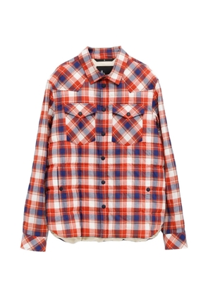 Moncler Grenoble checked wool padded jacket - Red