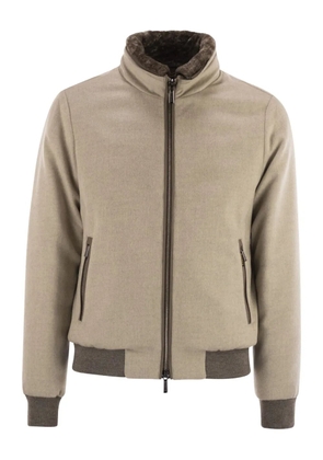 Moorer padded bomber jacket - Neutrals