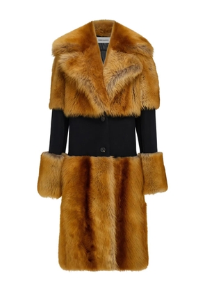 Ferragamo shearling wool coat - Brown
