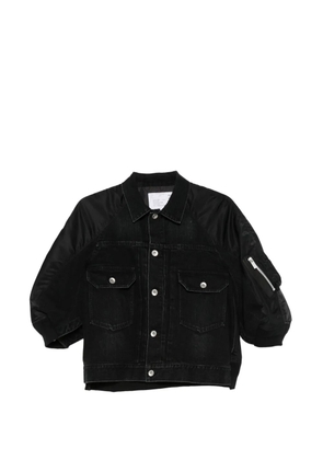 sacai panelled jacket - Black