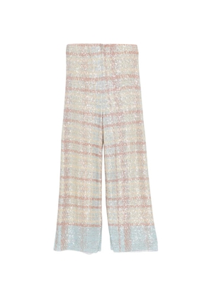 Circus Hotel sequin-embellishment trousers - Neutrals
