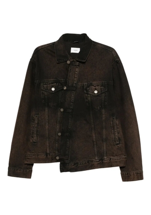 Haikure buttoned denim jacket - Brown