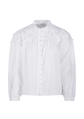 MARANT ÉTOILE Christa ruffled button shirt - White