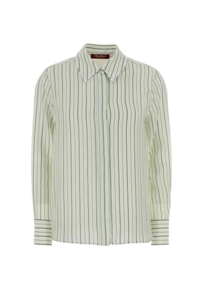 Max Mara striped silk shirt - Green
