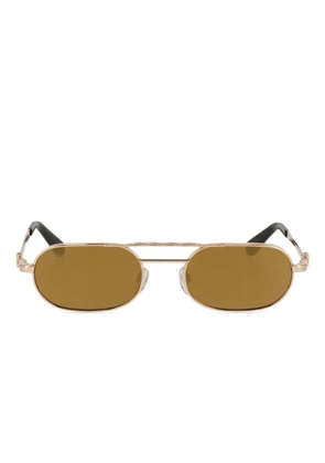 Off-White Eyewear oval-frame double-bridge sunglasses - Neutrals