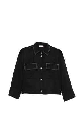 LIU JO contrast-stitch shirt - Black