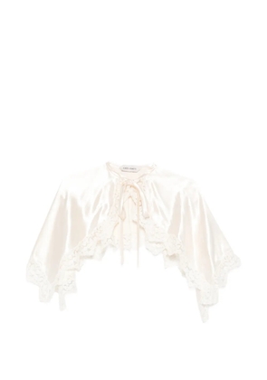Alberta Ferretti lace tie jacket - Neutrals