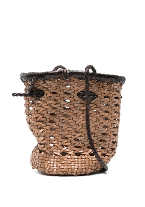 VIPERA woven leather shoulder bag - Brown