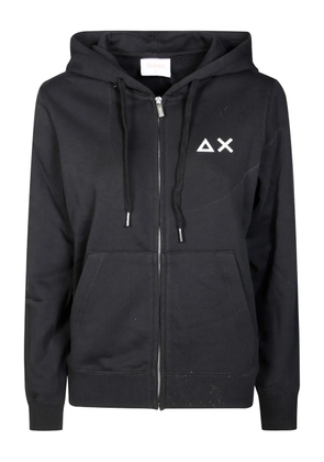Sun68 jersey zip-up hoodie - Black
