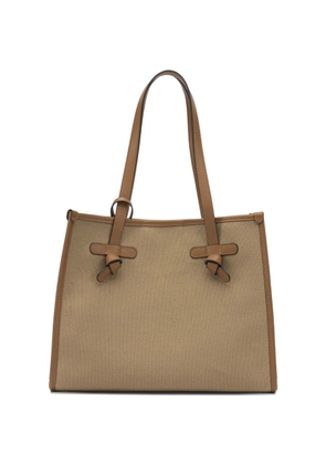 GIANNI CHIARINI Marcella knot-detailed tote bag - Neutrals