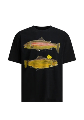 KAPITAL fish-print T-shirt - Black