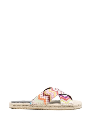 Missoni criss-cross espadrilles - White