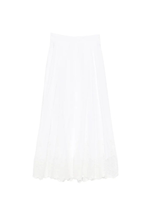 Ermanno Scervino lace-trim midi skirt - White
