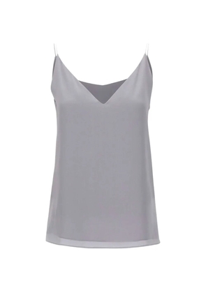 Eleventy slim strap V-neck top - Grey