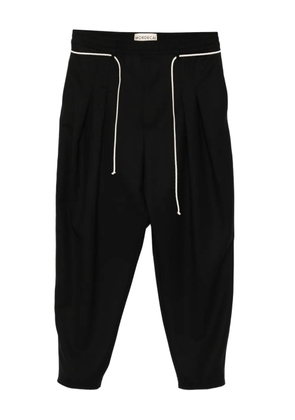 MORDECAI pleated drawstring trousers - Black
