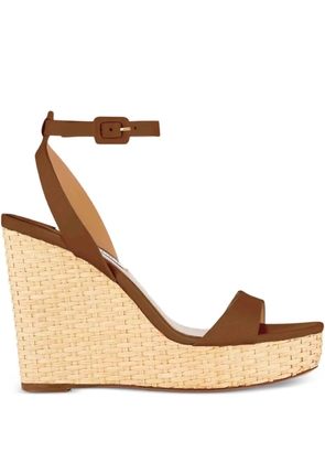 Aquazzura 110mm Sunseeker wedge sandals - Brown