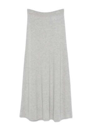 Lisa Yang ribbed-trim cashmere skirt - Grey
