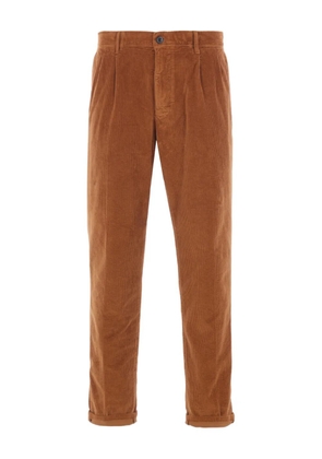 Incotex pleated cuffed trousers - Brown