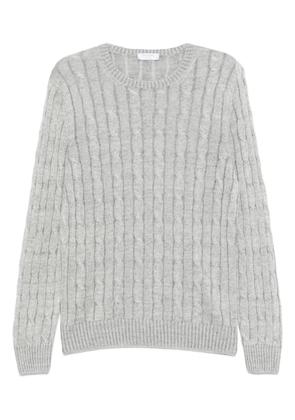Gran Sasso cable-knit crew-neck sweater - Grey