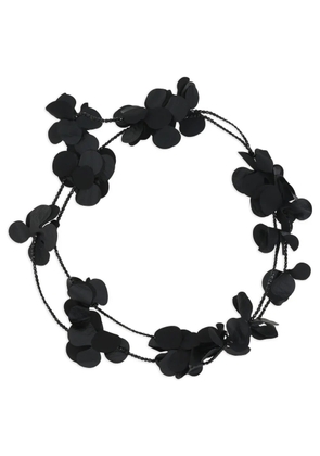 Maria Calderara beaded floral necklace - Black