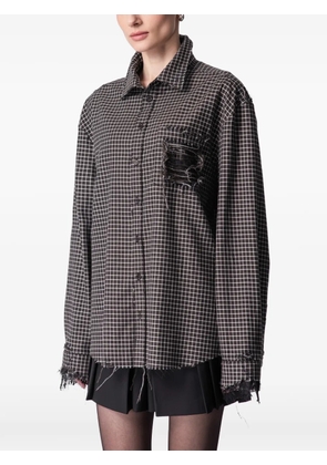 ARTICLE TEN check-pattern shirt - Black