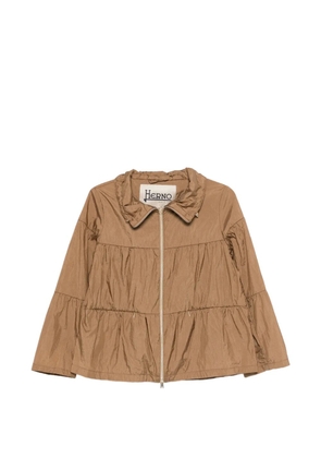 Herno ruffled jacket - Brown