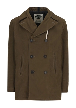 Camplin double-breasted short coat - Brown