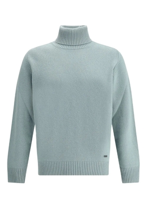 BROOKSFIELD turtleneck ribbed-hem sweater - Blue