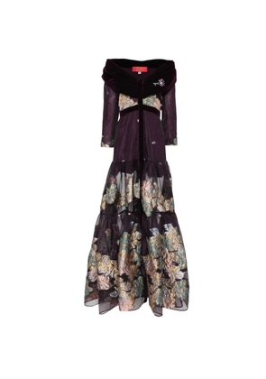 MIAU by Clara Rotescu floral maxi dress - Purple