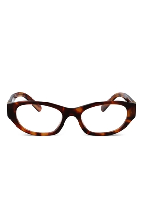 Miu Miu Eyewear tortoiseshell geometric-frame glasses - Brown