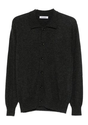 Attachment polo-neck cardigan - Grey