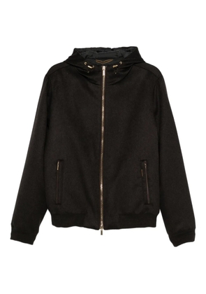 Moorer zip-up hooded jacket - Brown