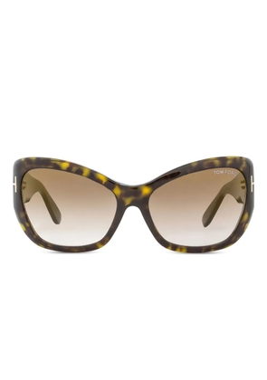 TOM FORD Eyewear cat-eye full-rim sunglasses - Brown
