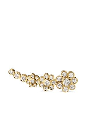 Sophie Bille Brahe 18K yellow gold Croissant Fleur diamond earring