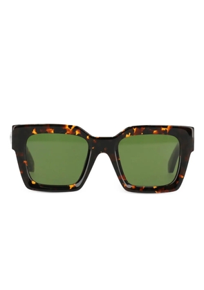 Off-White Eyewear tortoiseshell geometric-frame sunglasses - Black