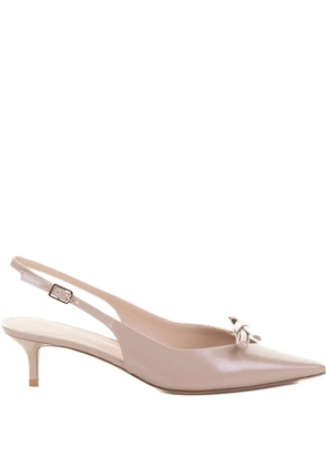 Roberto Festa Senya bow-detail slingback pumps - Neutrals