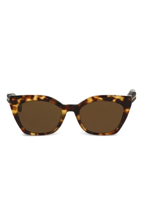 Stella McCartney Eyewear Falabella tortoiseshell chain-detail sunglasses - Grey