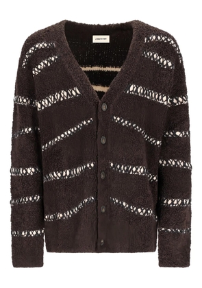 atomo factory bouclé striped cardigan - Brown