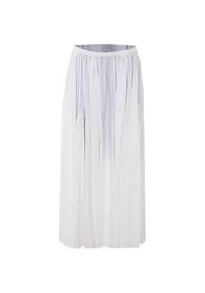 Eleh ruched-effect maxi skirt - White