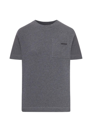 Brunello Cucinelli crew-neck pocket-appliqué T-shirt - Grey