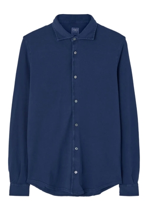 Fedeli long-sleeve button-fastening shirt - Blue