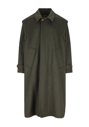 Cini single-breasted wool coat - Green
