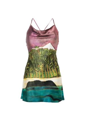 Donde Esteban La Sierra mini dress - Green