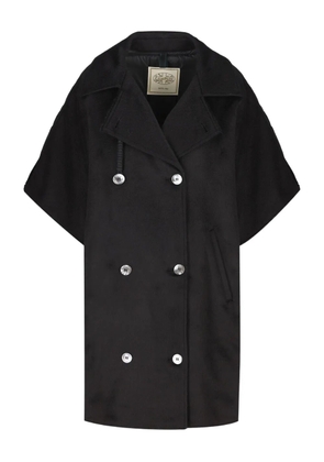 Camplin double-breasted short-sleeve coat - Black