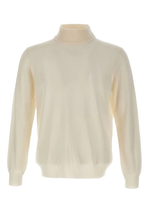 Kangra mock-neck ribbed-cuff sweater - White